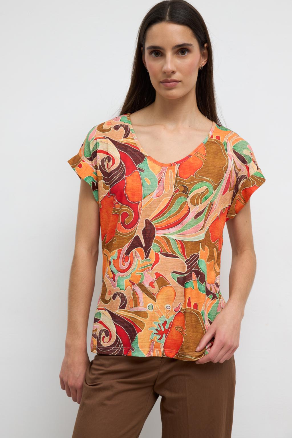 Camiseta Compás Mandarina - Tinta & Bariloche