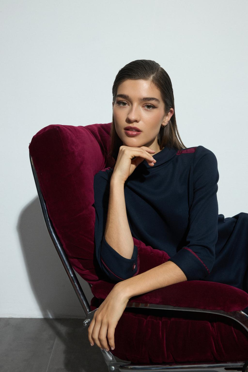 Vestido Retama Azul Marino